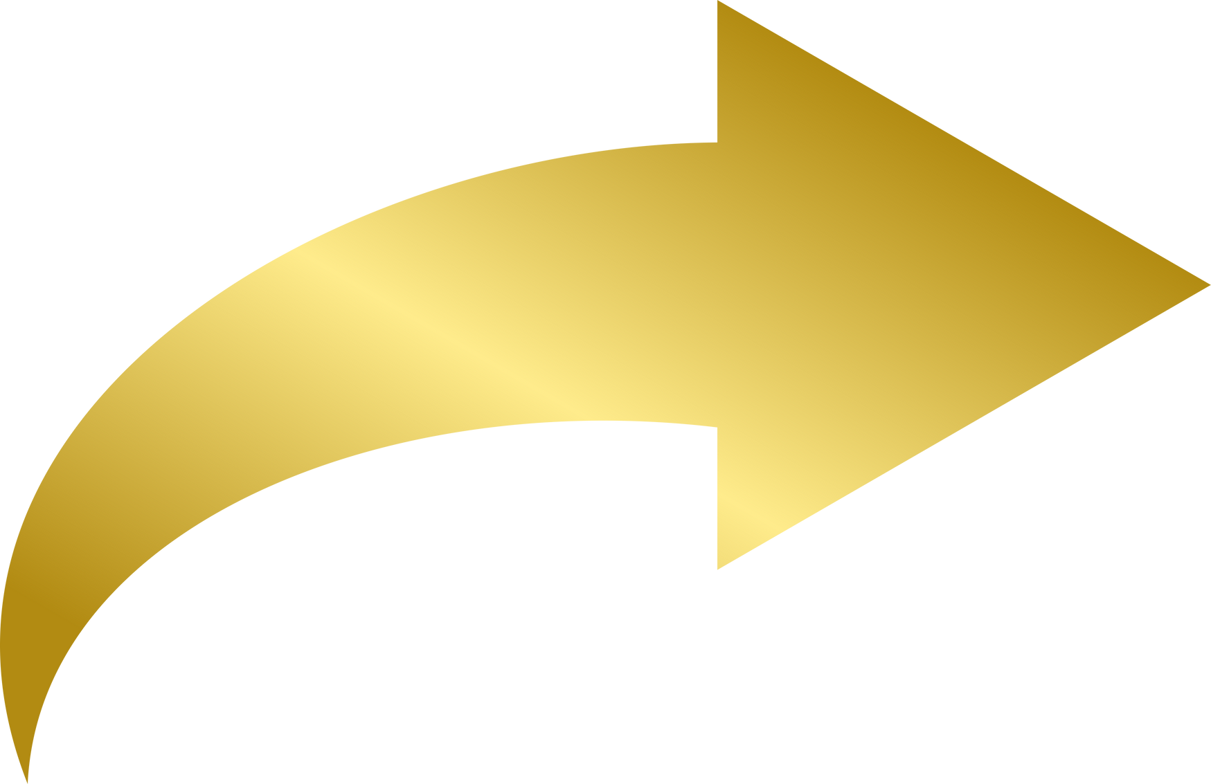 Gold Arrow. Golden Arrow Shape