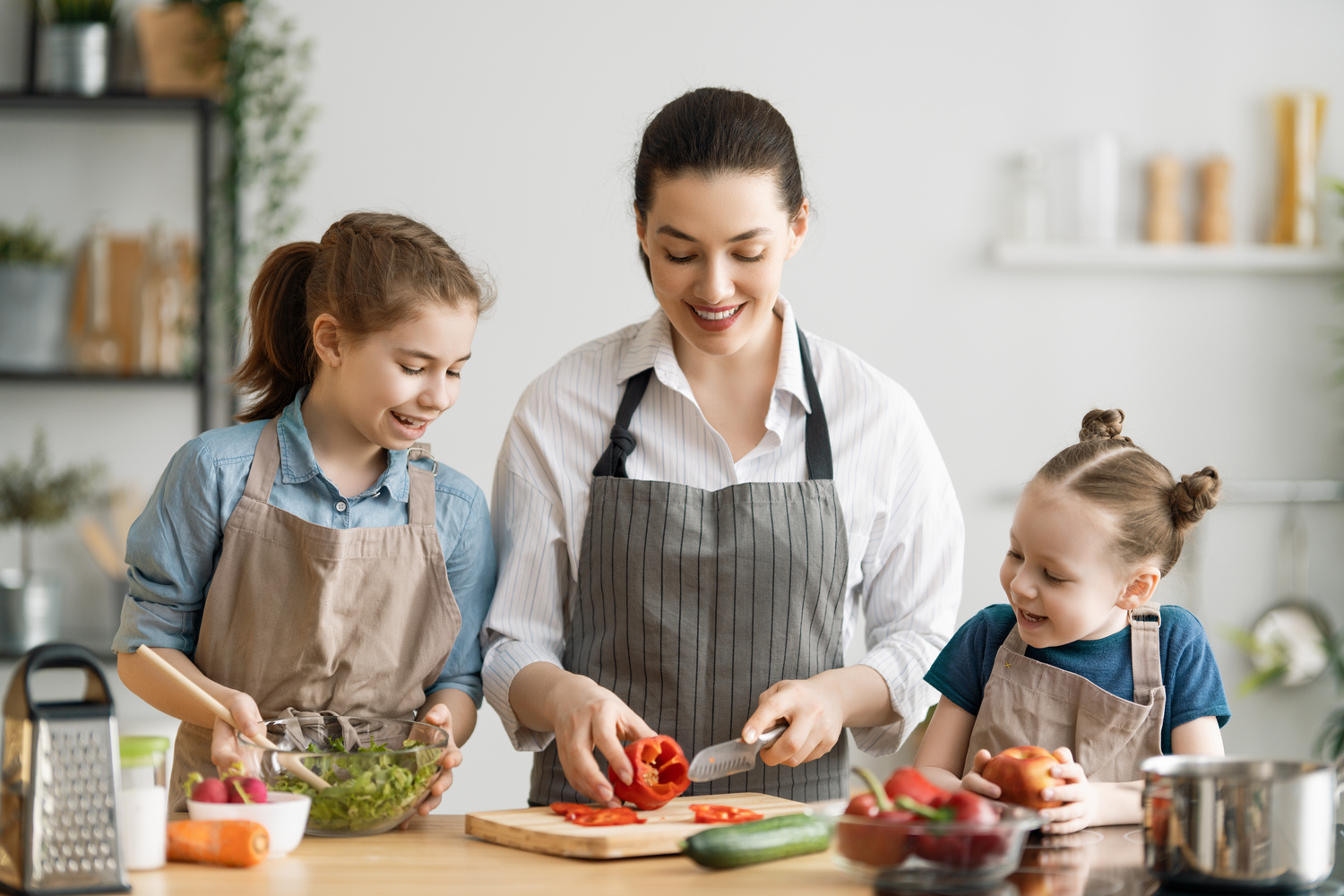 Family Cooking Together